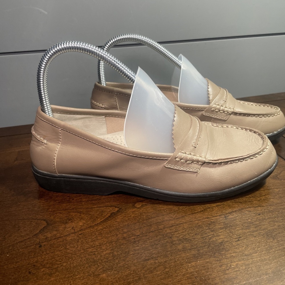 PROPET CITY WALKER Taupe Leather Slip-on Loafers Shoes sz 7 M EUC